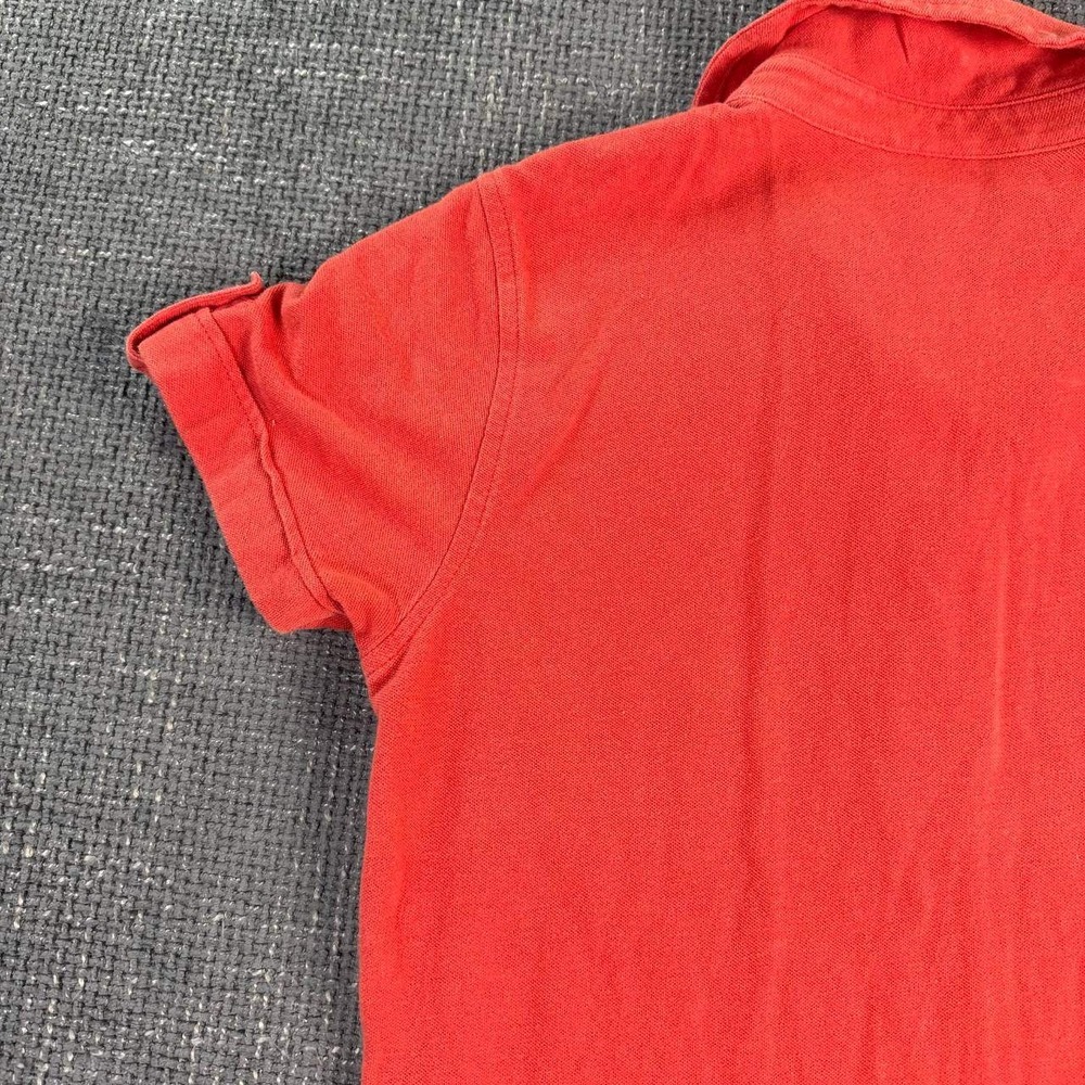 Ariat Short Sleeve Polo Shirt Womens Small Coral Red Equestrian Logo Pique - Picture 12 of 13